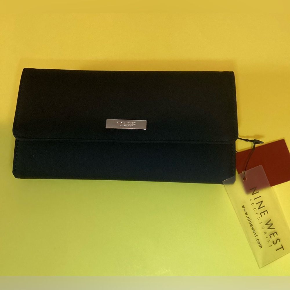 Nine West Black Nylon Card Wallet